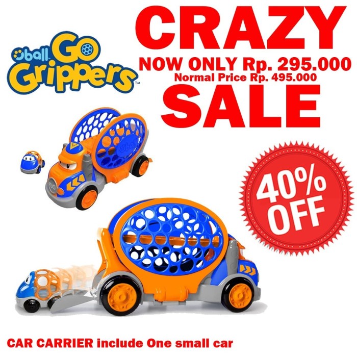 ✅New Ori Oball Go Grippers Car Carrier Bisa Sameday