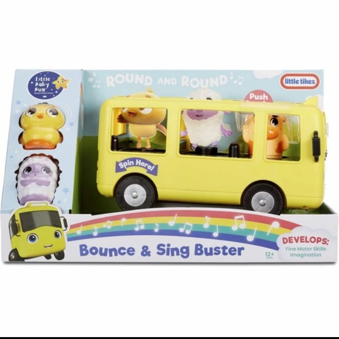✅New Ori Little Tikes Little Baby Bum Wheeled On The Bus Bounce And Sing Buster Berkualitas