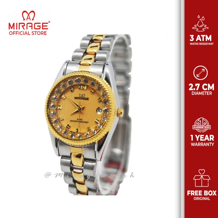 Jam Tangan Wanita mirage Rx Comb Silver/Gold