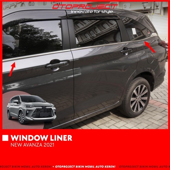 ✅Original Window Liner Lis Kaca Samping Crom Model Veloz For Avanza Xenia 2022 Berkualitas
