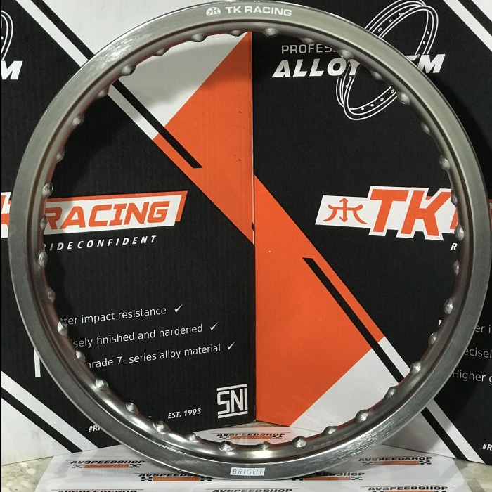 VELG ALMU TK BRIGHT UKURAN 185 X 17 WARNA TITANIUM HOLE 36