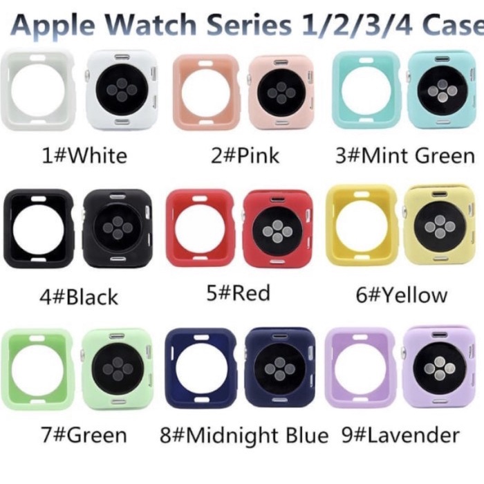 Promo Rubber Silicon Bumper Case Apple Watch Iwatch 42Mm 44Mm 40Mm Iwo 8 Tpu