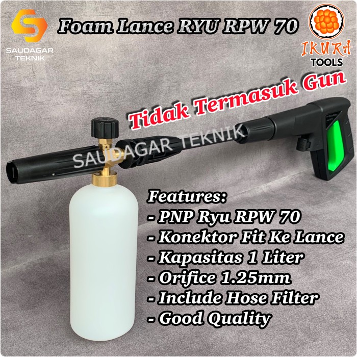 Foam Lance RYU RPW 70 Snow Foam Wash Jet Cleaner Ryu RPW70