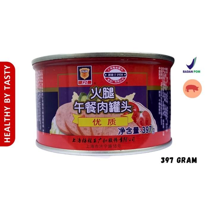 

Ma Ling Luncheon Pork TTS Canned Daging Ham Babi Maling NON HALAL 397 Best SEller