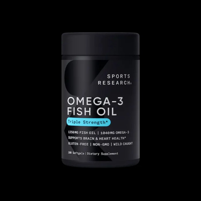 Sports Research Omega-3 Fish Oil 1250mg 180 Kesehatan Sendi Sport SR