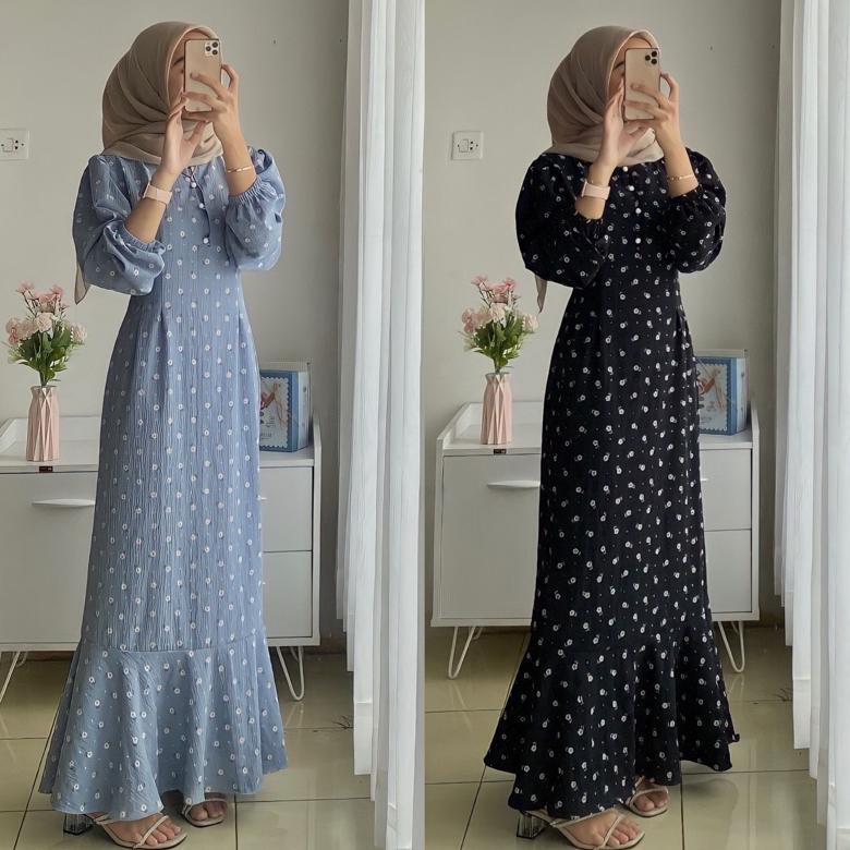 READY STOK Naima Korean Dress By Wafacloth.id BARU