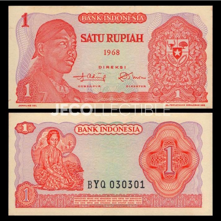 DISKON UANG KUNO INDONESIA 1 RUPIAH 1968 SERI SUDIRMAN