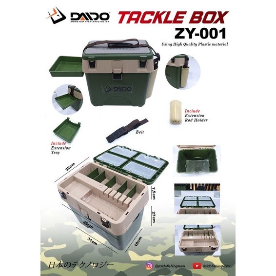 [New Ori] Box Kotak Pancing Daido Zy-001 Terbaru