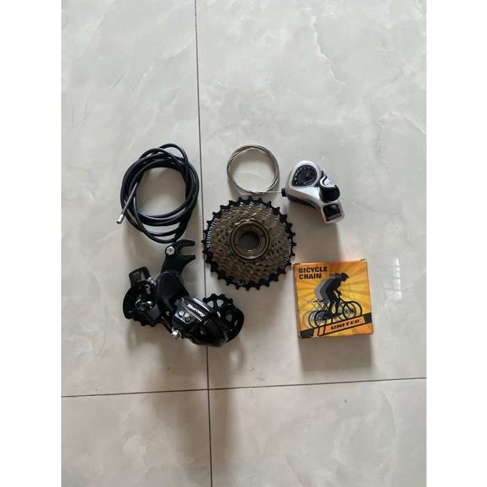 [New Ori] Mini Groupset Shimano Tourney 7 Speed Sepeda Lipat/Mini/Mtb/Dll Terbatas