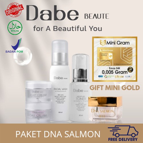 [Original] [Paket Dna Salmon] Dabe Beaute Skincare Dabe Beauty Ori Bella Shofie Bisa Sameday