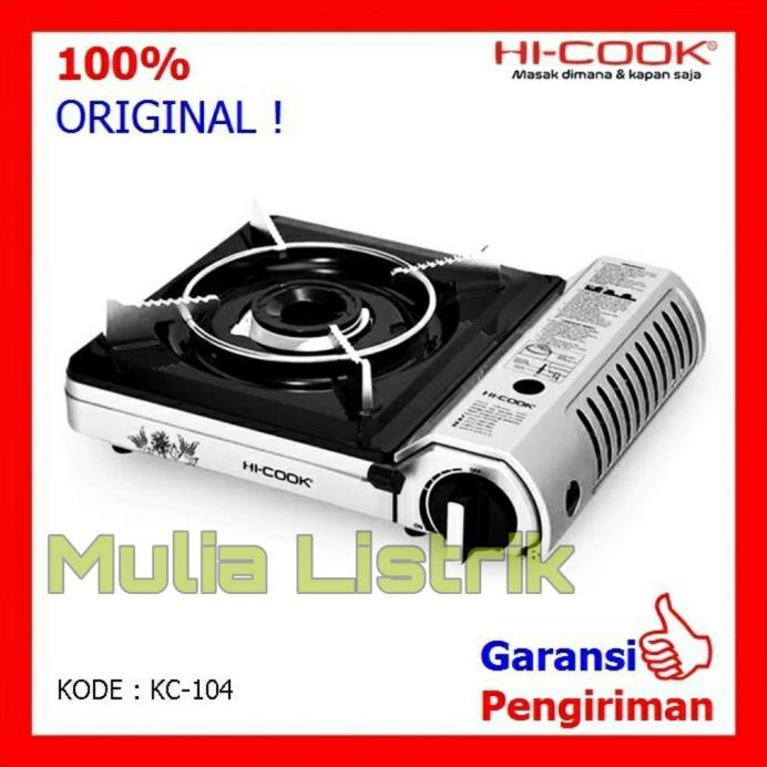Kompor Gas Portable Hi-Cook KC-104 Classic - 334x280x98mm, 1.35kg, LPG