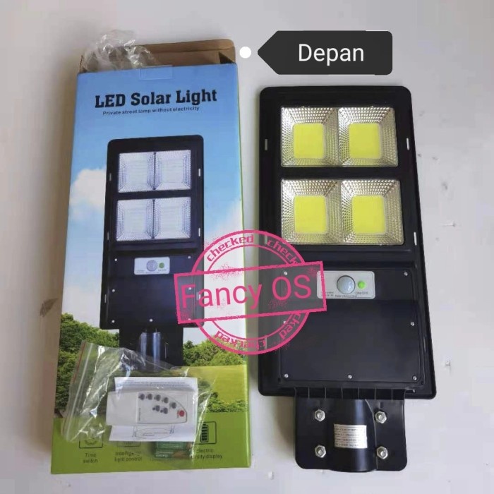 ✅COD Lampu Solar Panel 100W 100Watt Tenaga Surya All In One  Remote Limited