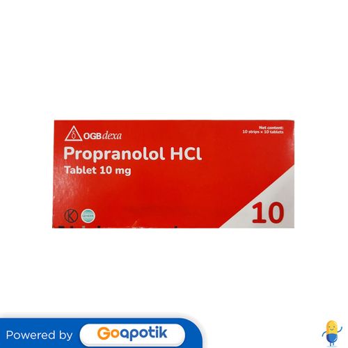 PROPRANOLOL OGB DEXA MEDICA 10 MG BOX 100 TABLET