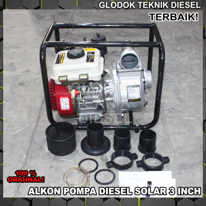 Promo Pompa Diesel Solar Mesin Pompa Air Sawah Irigasi Alkon 3 Inch Terbaik