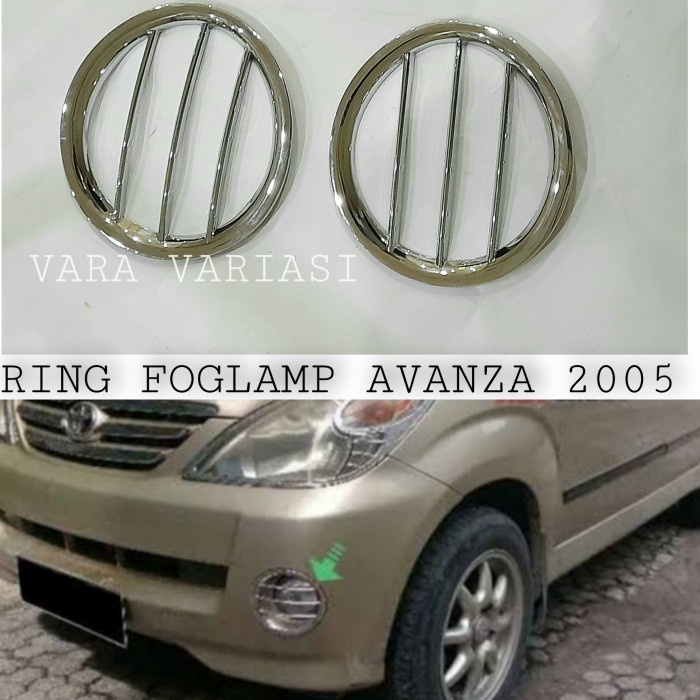 New Ring Fog Lamp Avanza Lama / Cover Foglamp Avanza 2005 Chrome Original