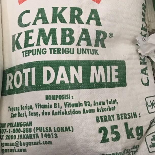 

Tepung Terigu Cakra Kembar 25kg - Gosend Only!! Baru!!!