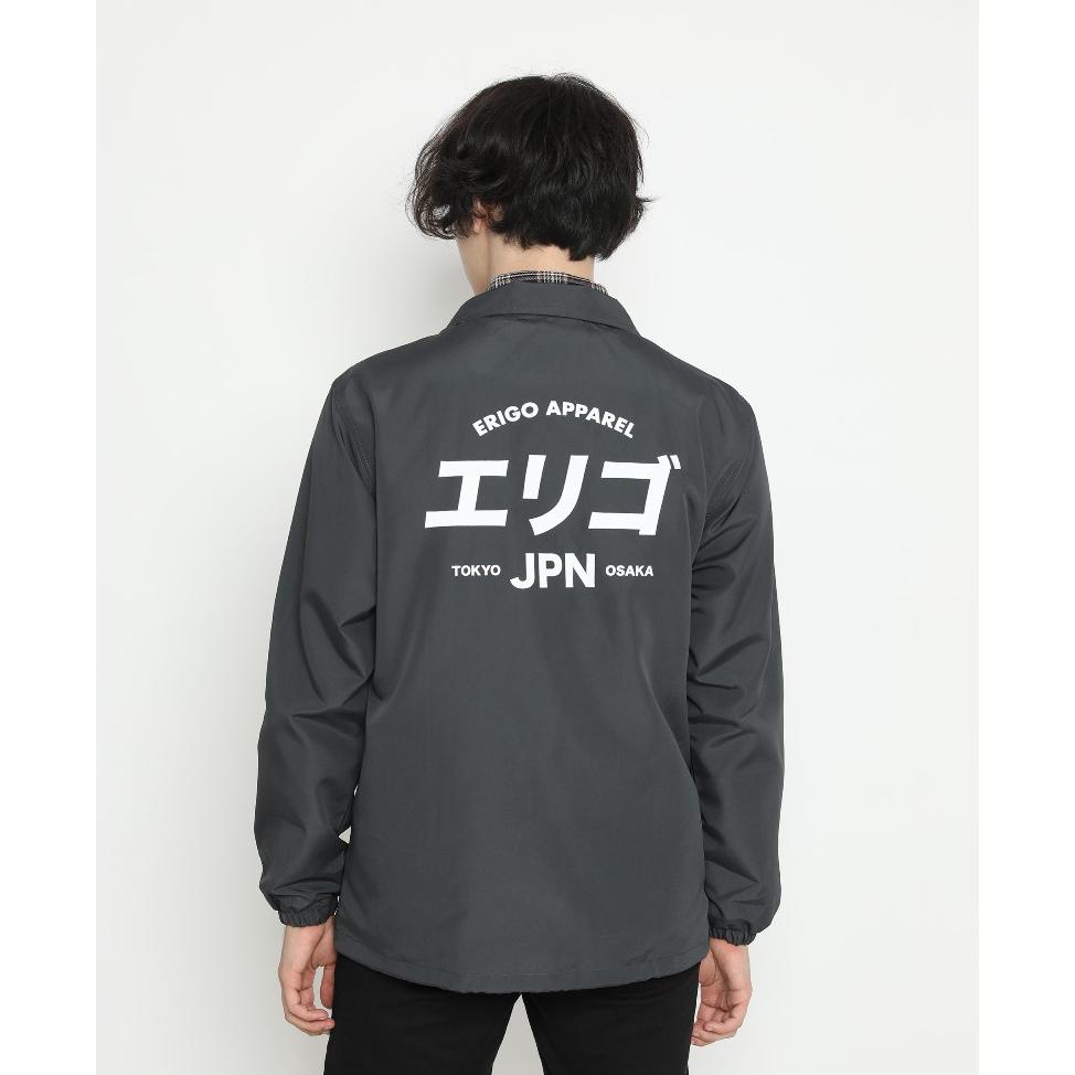PROMO LARIS Erigo Coach Jacket Fujinkai Dark Grey Unisex Premium
