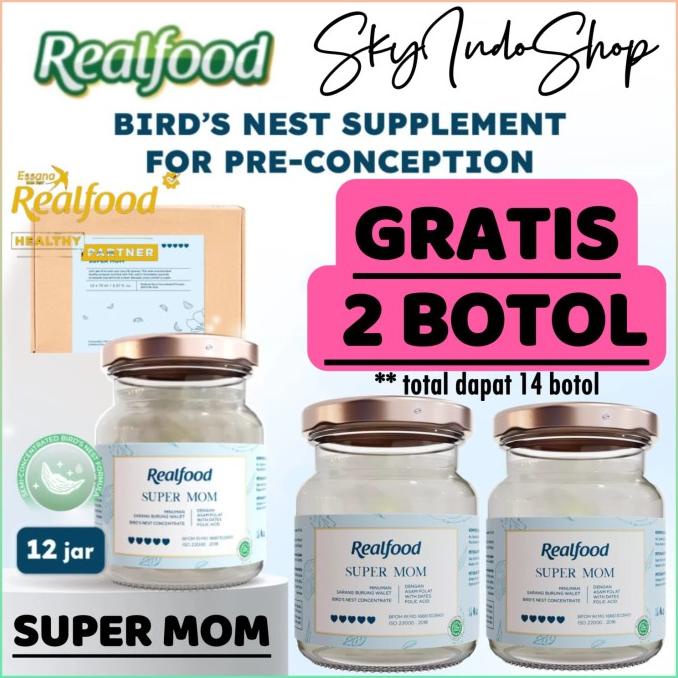

Realfood Supermom (P.12) Free 3 Botol Minuman Sarang Burung Walet