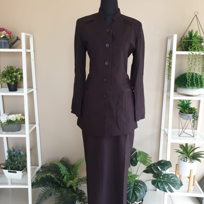[Ori] Blazer Abu Tua  Coklat Tua Code 931 Kantor Wanita Cantik Keren Bank Diskon