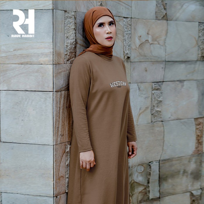 [Ori] Rave Habbit Ileana Dress Wanita - Dark Brown Berkualitas