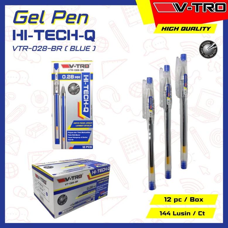 

TERLARIS V-tro Pulpen Hi-tech Hitech Gel Pen V-one (1lusin) Bolpoin Ballpoint MURAH
