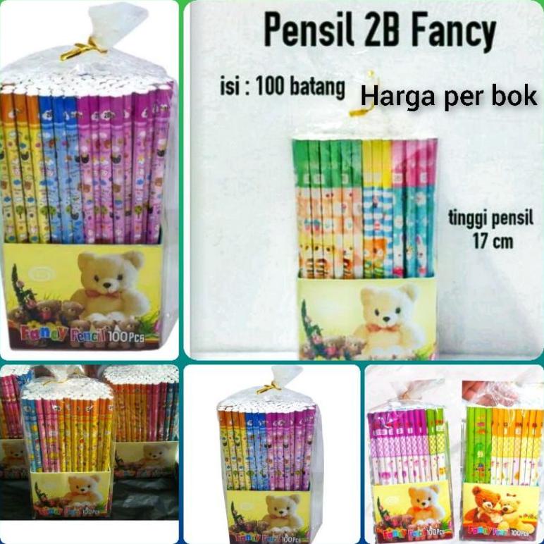 

TERMURAH [100 PCS] Pensil 2B Fancy Motif Murah isi 100 (warna random) ORIGINAL PROMO