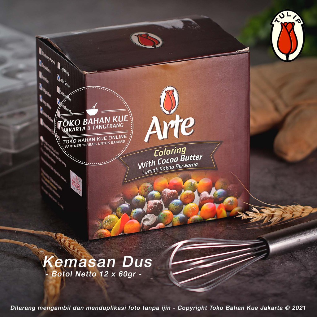 

Tulip Arte Lemon Yellow Chocolate Colng Cocoa Butter Pewarna Kuning