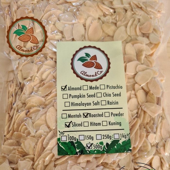 

Kacang Almond Slice Panggang (Roasted / Oven) 1Kg