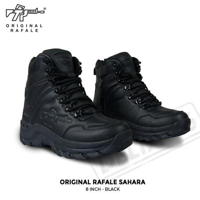 Sepatu Original Rafale 8" Sahara Tactical Military Boots HITAM