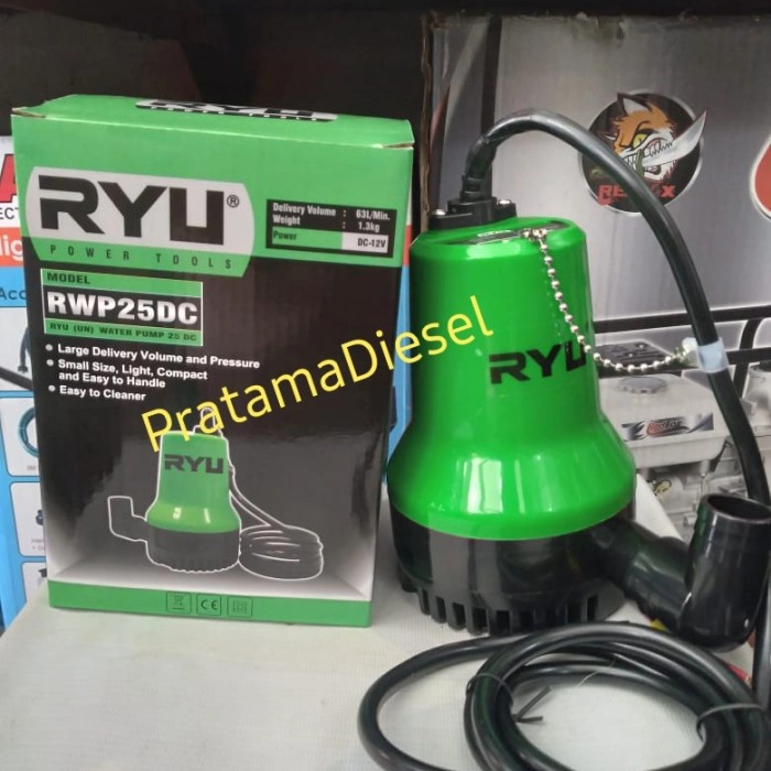 ✅Original Pompa Air Celup Ryu Rwp25Dc//Pompa Celup Kolam Ryu 12Volt Berkualitas