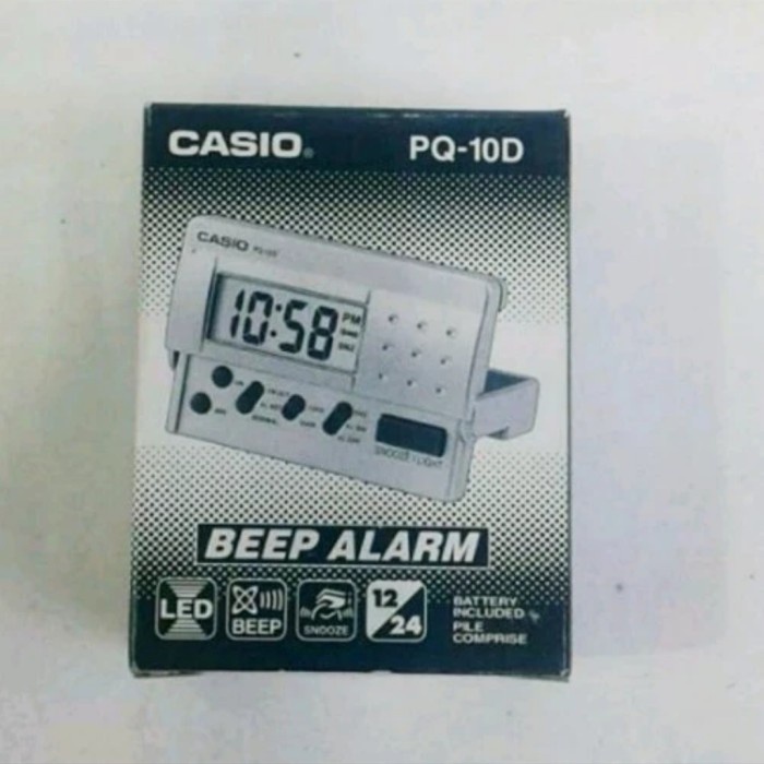 ✅Ready Casio Beep Alarm Pq 10 D Jam Meja Weker Terbatas
