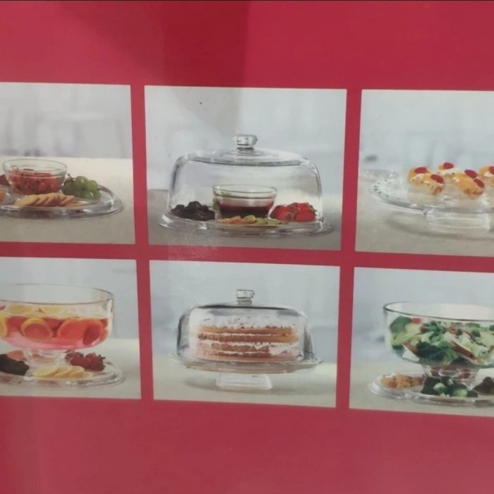 

✨Baru Krishome Wadah Saji Kaca 6In1 Multifungsi Tempat Kue Cake Stand Bisa Gojek