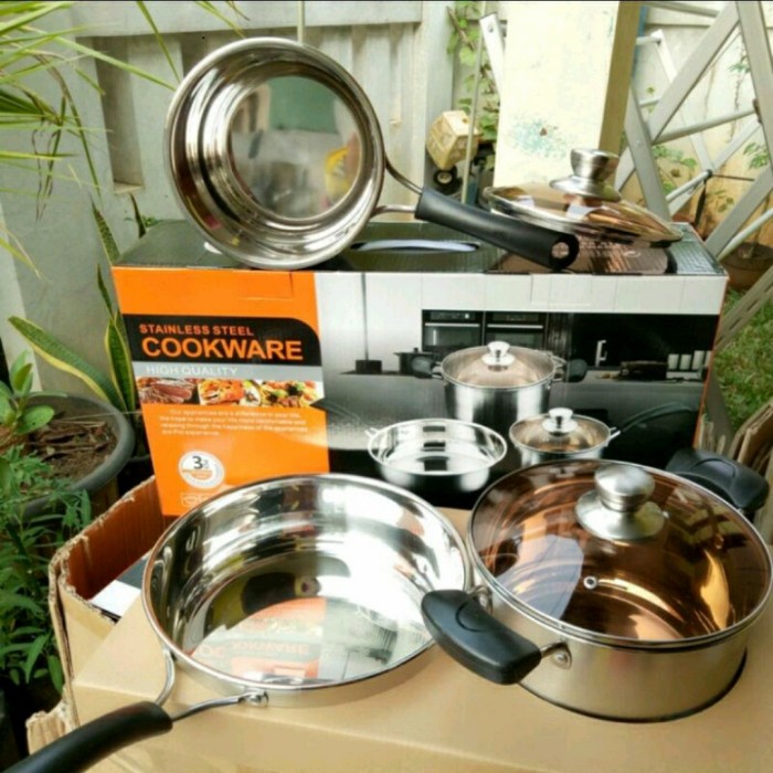 ✨Baru Cookware Set /Calypso / Panci Set / Wajan Stenlis / Panci Set Berkualitas