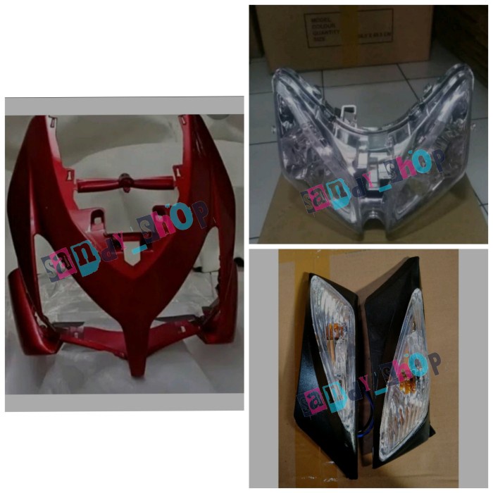 ✨New Ori Tameng Depan  Set Lampu Depan Vario Cw110 Karbu Merah Diskon