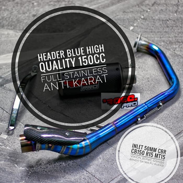 ✨New Ori Header Blue Cbr150R Leheran Knalpot Biru Cbr150R K45G K45Nnot Proliner Diskon