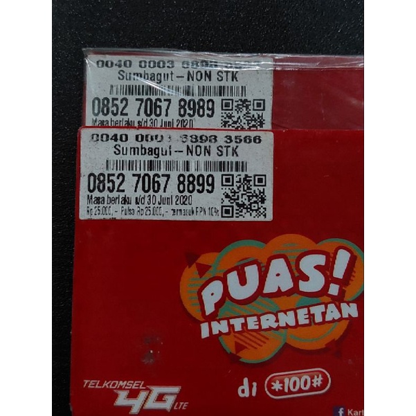 NOMOR CANTIK TELKOMSEL AS 4G LTE SERI ABAB 8989 AABB 8899 GEMUK RAPIH