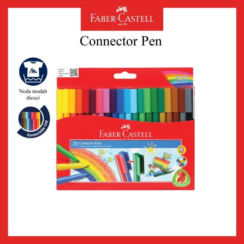 

COD Spidol/Connector Pen Faber Castell 20 warna ( 1 set ) SPECIAL PROMO