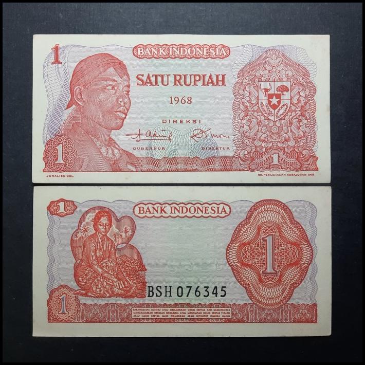 TERBARU 1 RUPIAH SUDIRMAN 1968 / UANG KUNO INDONESIA 
