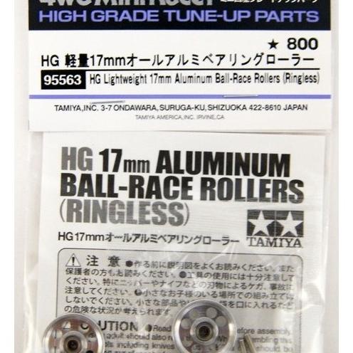 Tamiya Hg Lightweight 17Mm Alumunium Rollers Ringless - 95563