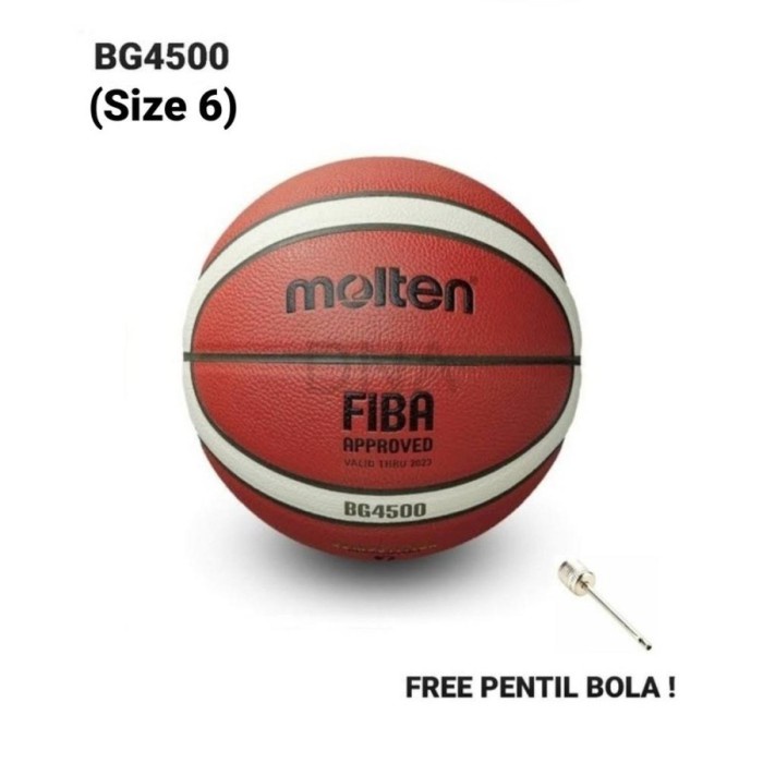 ✨Ori Bola Basket Molten B6G4500 - Bg4500 Logo Perbasi Size 6 Original 100 Bisa Gojek