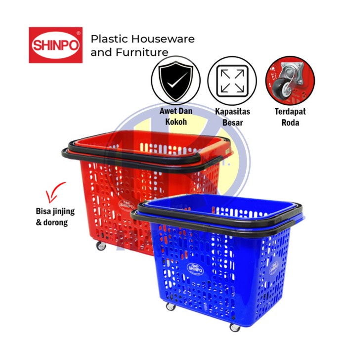 Mitsell Keranjang Belanja Roda 4 / Shopping Troli Tarik Pelican Sip 342