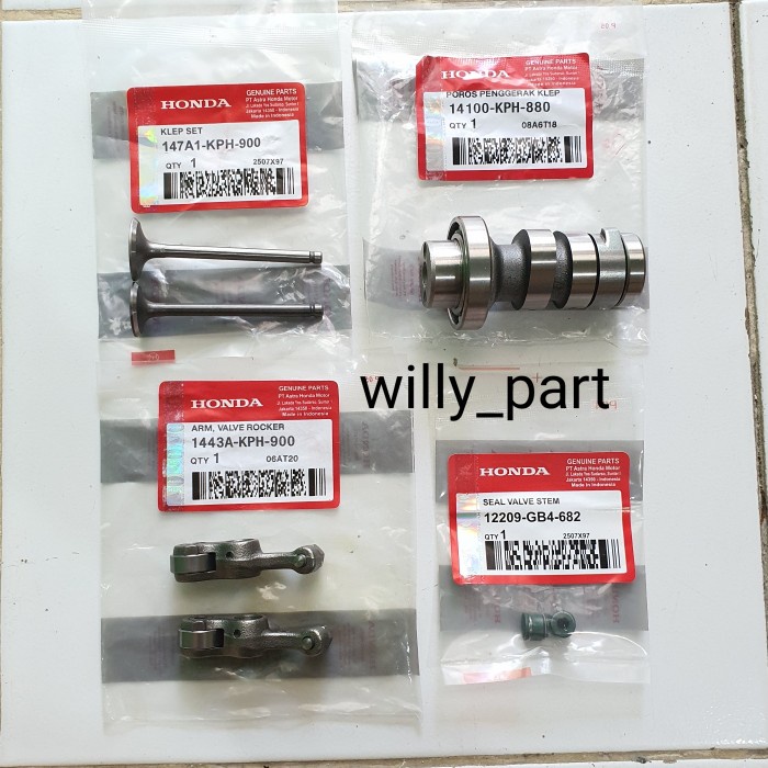 ✨Original Paket Noken As  Platuk  Klep Set  Seal Klep Supra X 125 / Kharisma Diskon