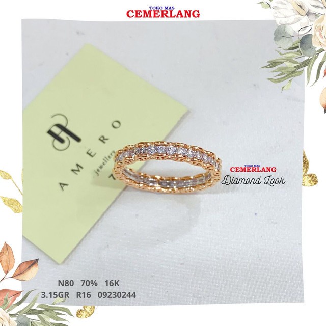 ✨Termurah Cincin Amero Roxe 700 16K R16 3.15 09230244 Berkualitas