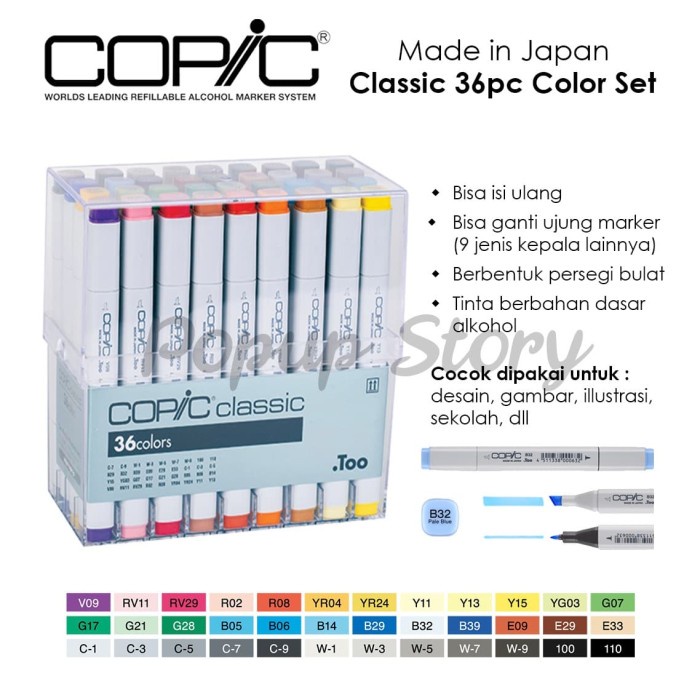 

✨Sale Copic Classic 36 Set Terbatas