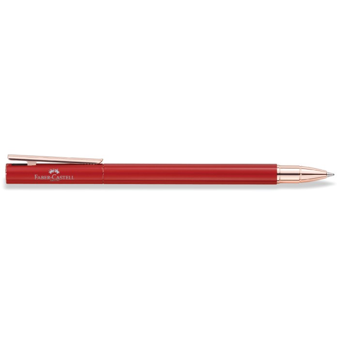 

✨Sale Faber-Castell Neo Slim Roller Ball Oriental Red Rose Gold Chromed Bisa Gojek