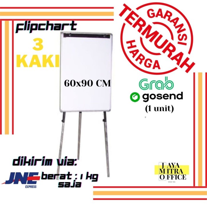 

✨Sale Flipchart Papan Tulis Sakana 60X90 3 Kaki Bisa Gojek