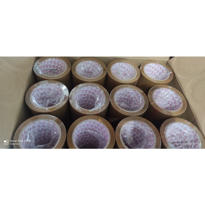 

✨Sale Lakban Bening Cokelat 100 Yard 1 Dus Diskon