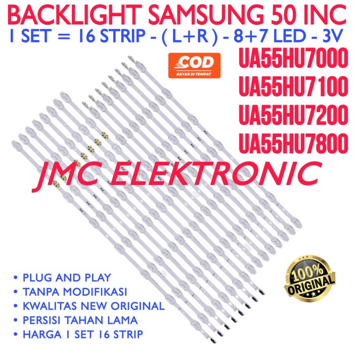 ✨Ori Backlight Tv Samsung 55 Inc Ua 55Hu7200 55Hu7100 55Hu7800 Ua55Hu7200 Berkualitas