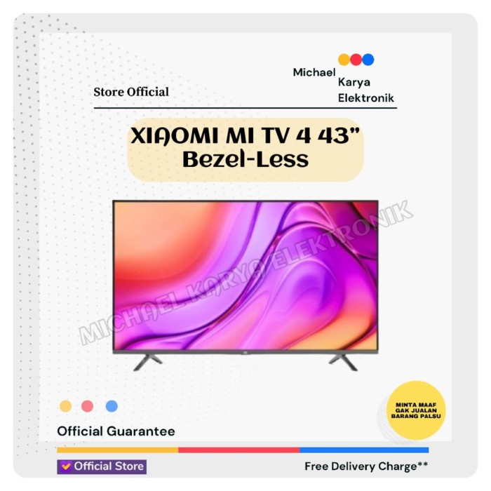 ✨Ori Led Tv Android Xiaomi 43 Bezel Less Mi Tv 4 43 Xiomi Android 43 Inch Bisa Gojek