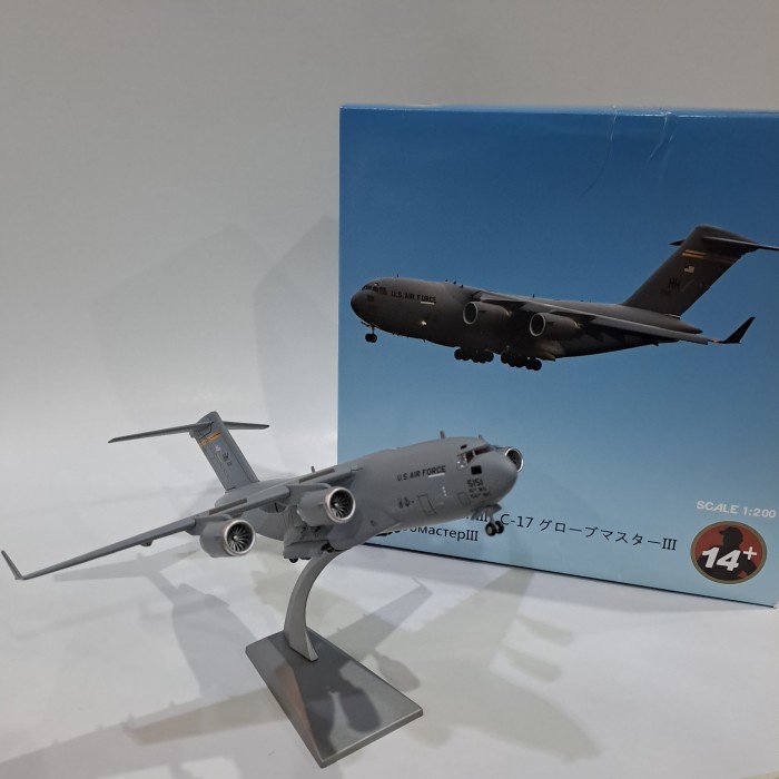 ✨New Diecast Pesawat C17 Globemaster Iii Us Airforce Scale1:200 Limited